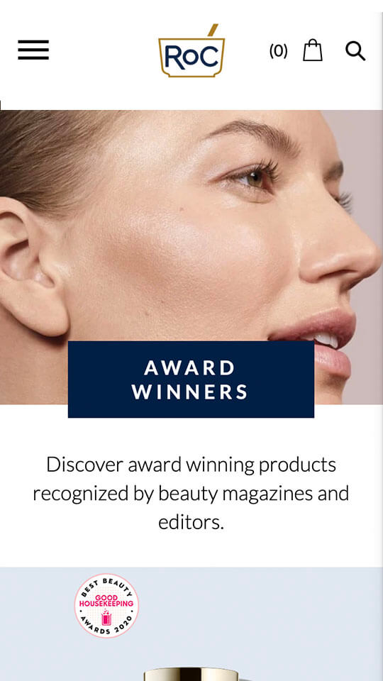 Roc Skincare screen 1